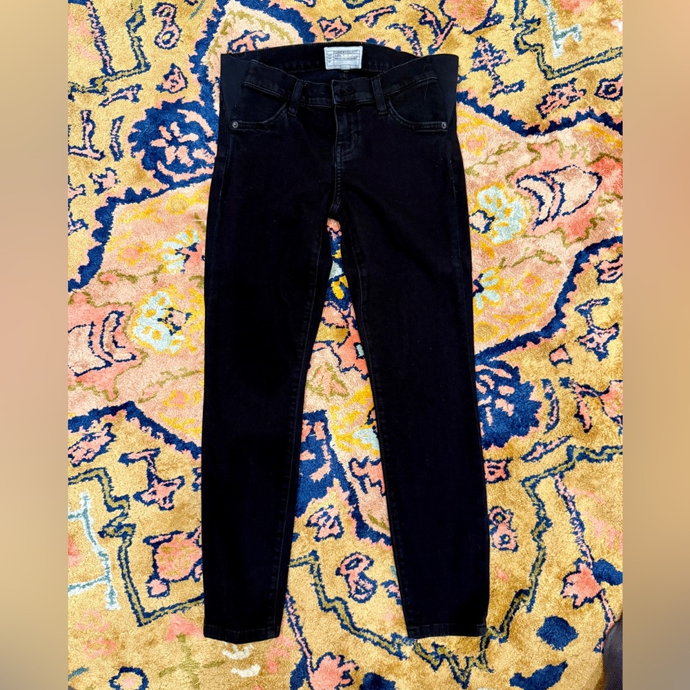 Current/Elliott x HATCH Maternity Stiletto Jean in Black